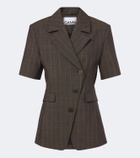 Ganni Striped wool blazer