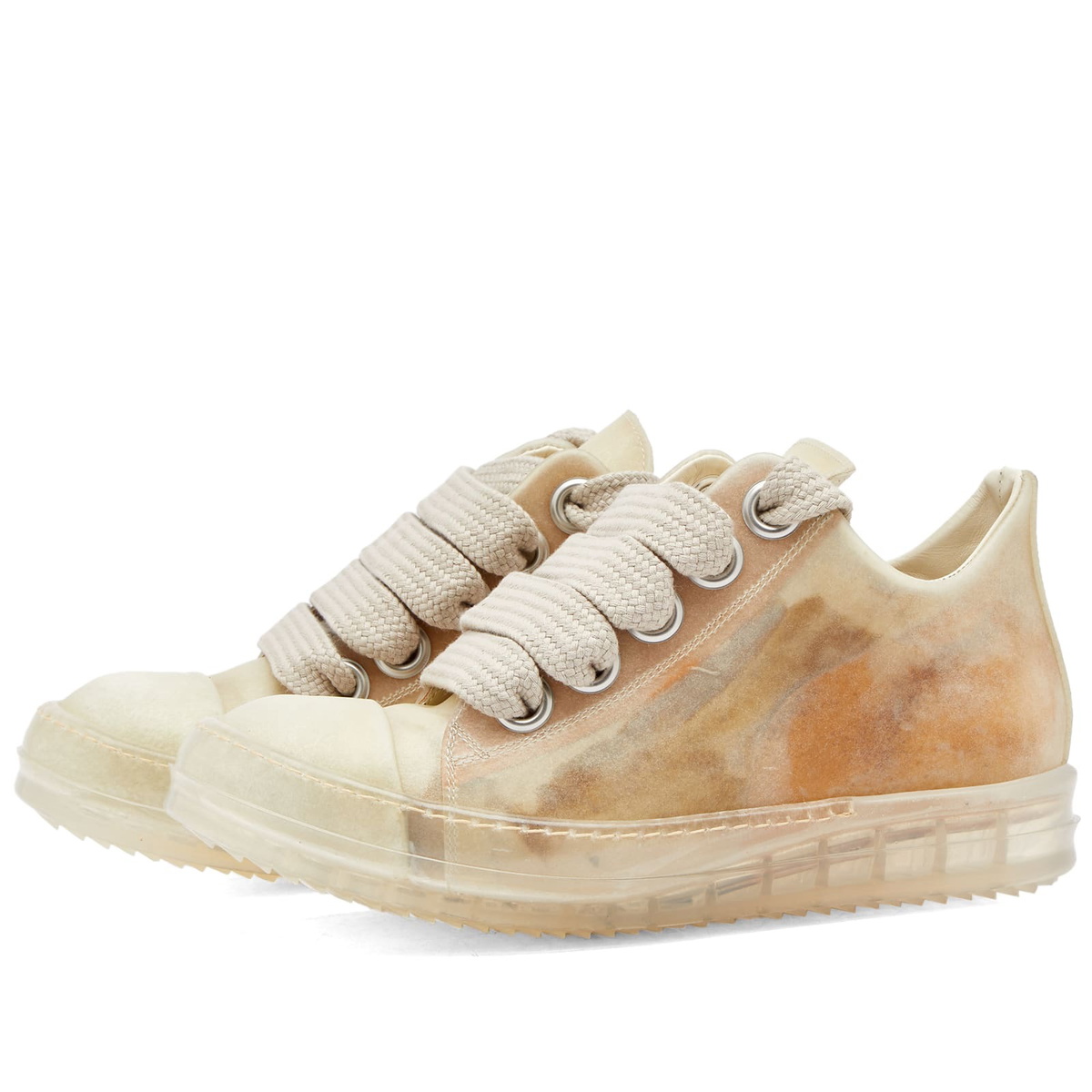 Rick Owens Women's Low Sneakers in Natural/Clear Rick Owens