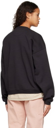 Stüssy Black Relaxed Oversized Sweatshirt