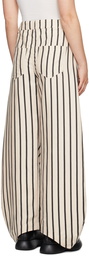 Henrik Vibskov Beige & Black Pipette Trousers