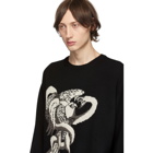 Yohji Yamamoto Black Eagle Snake Crewneck Sweater