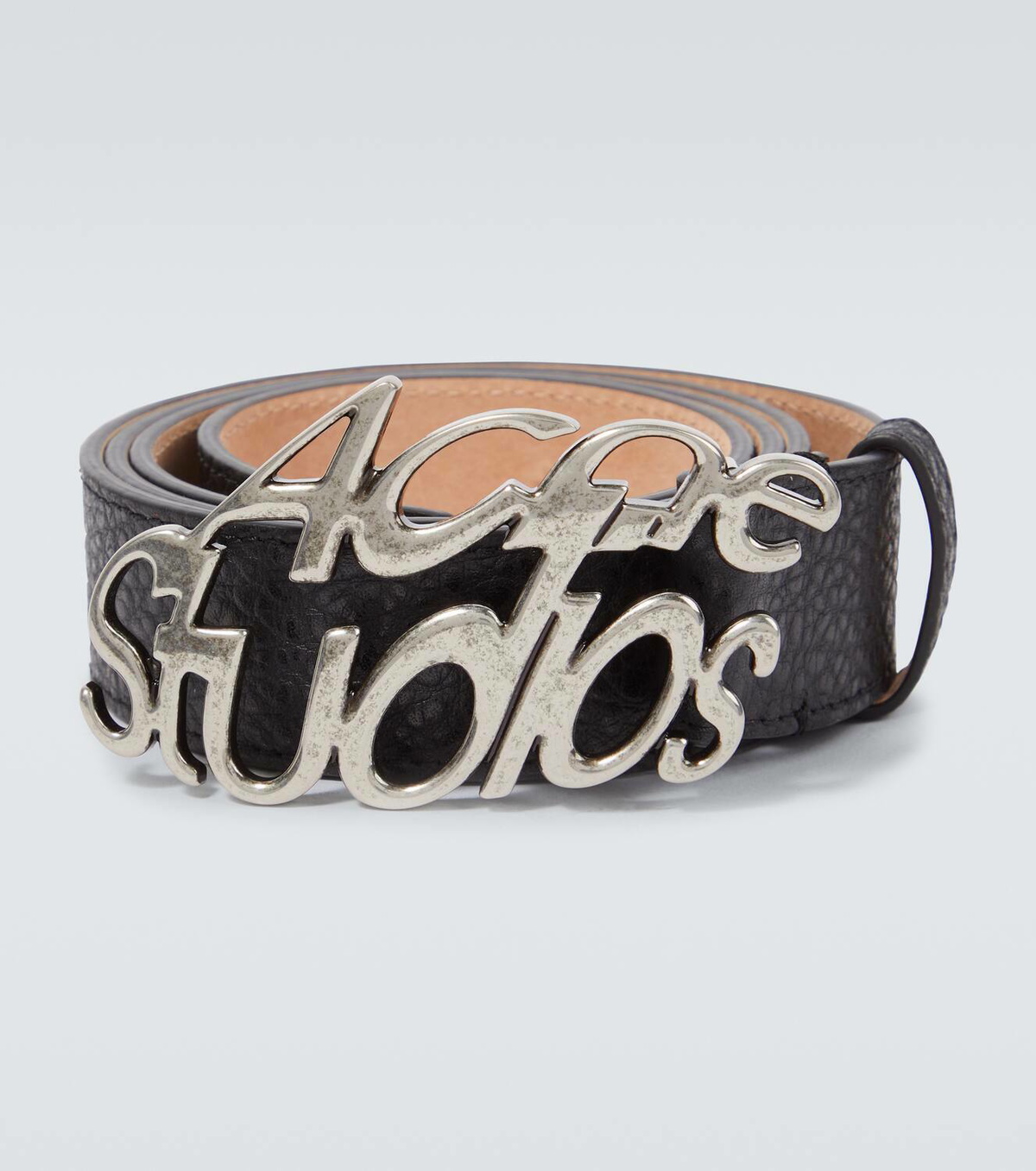 Acne Studios Classic Leather Belt Black in Leather - US