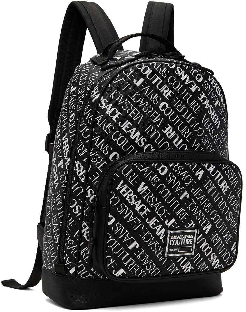 Versace Jeans Couture Black Range Logo Lettering Backpack  display picture 2