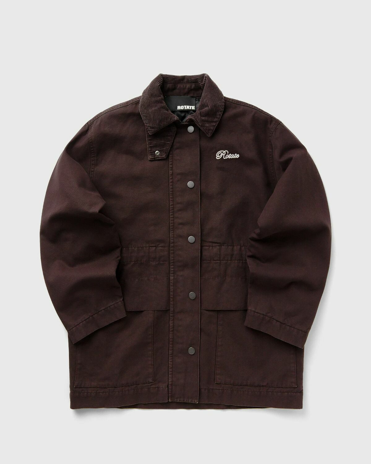 ROTATE Birger Christensen Heavy Woven Jacket Brown Womens Parka
