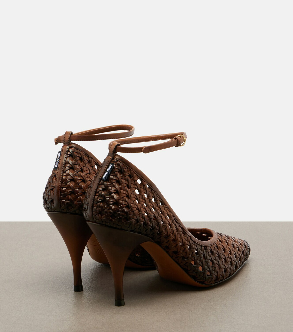 Miu Miu Woven leather pumps