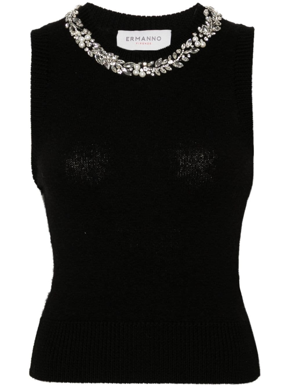 ERMANNO - Wool Blend Embroidered Vest