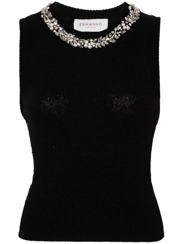 Photo: ERMANNO - Wool Blend Embroidered Vest
