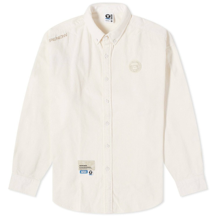 Photo: Men's AAPE Now Cord Loose Fit Shirt in Ivory