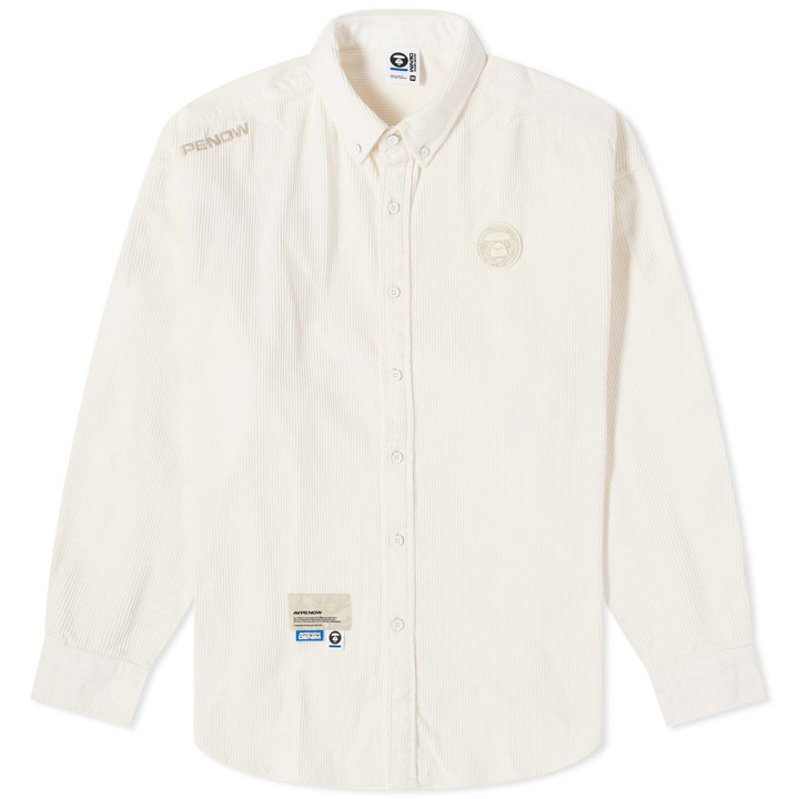Photo: Men's AAPE Now Cord Loose Fit Shirt in Ivory