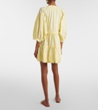 Juliet Dunn Embroidered cotton minidress
