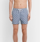 Frescobol Carioca - Pangra Slim-Fit Mid-Length Printed Swim Shorts - Blue