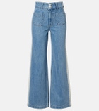 Veronica Beard Taylor high-rise wide-leg jeans