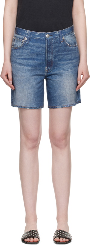 Photo: rag & bone Blue Miramar Kaia Shorts