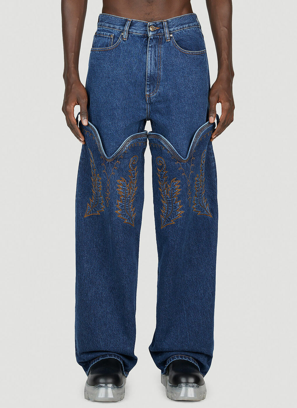 Y/Project - Cowboy Cuff Jeans in Blue Y/Project