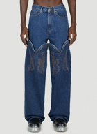 Y/Project - Cowboy Cuff Jeans in Blue