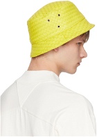 Bottega Veneta Yellow Intrecciato Bucket Hat