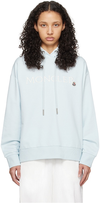 Photo: Moncler Blue Embroidered Hoodie