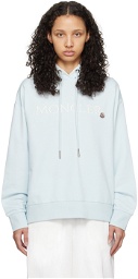 Moncler Blue Embroidered Hoodie