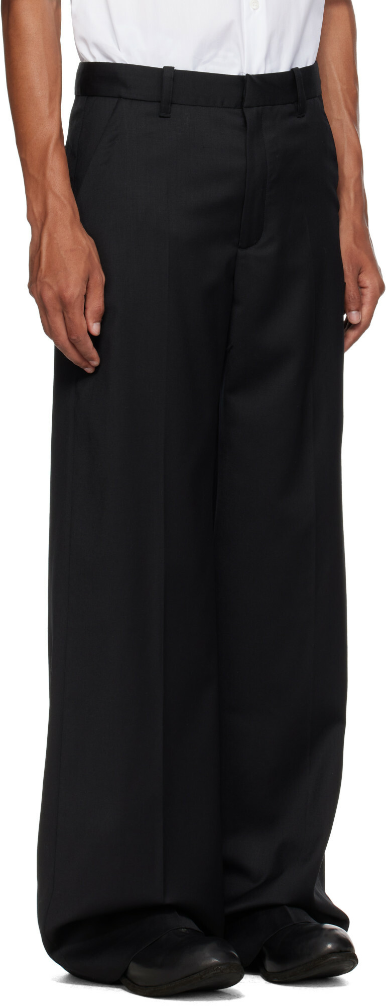 HELIOT EMIL Black Diapason Tailored Trousers