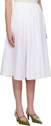 Nothing Written White Serto Gathered Midi Skirt