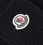 Moncler - Logo-Appliquéd Virgin Wool Gloves - Navy