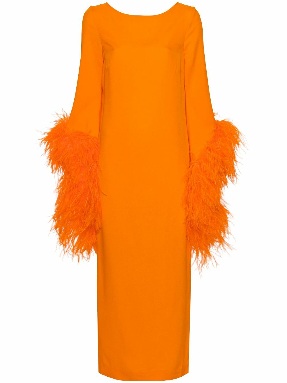 open lace back dress Sparkly Orange One Shoulder Sequins Tight Homecoming Dress with Feathers  LD3062310 – Dressmeet main image 0