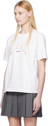 SHUSHU/TONG White Lace Patchwork Oversize T-shirt