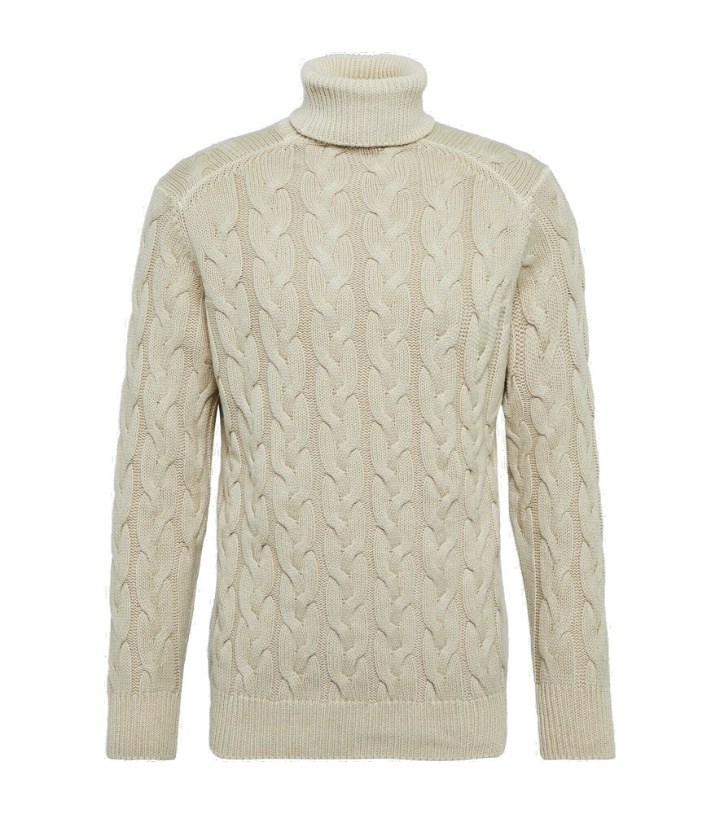 Photo: Thom Sweeney - Cable-knit wool and silk sweater