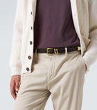 Eleventy Braided suede belt