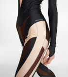Mugler - Spiral high-rise leggings