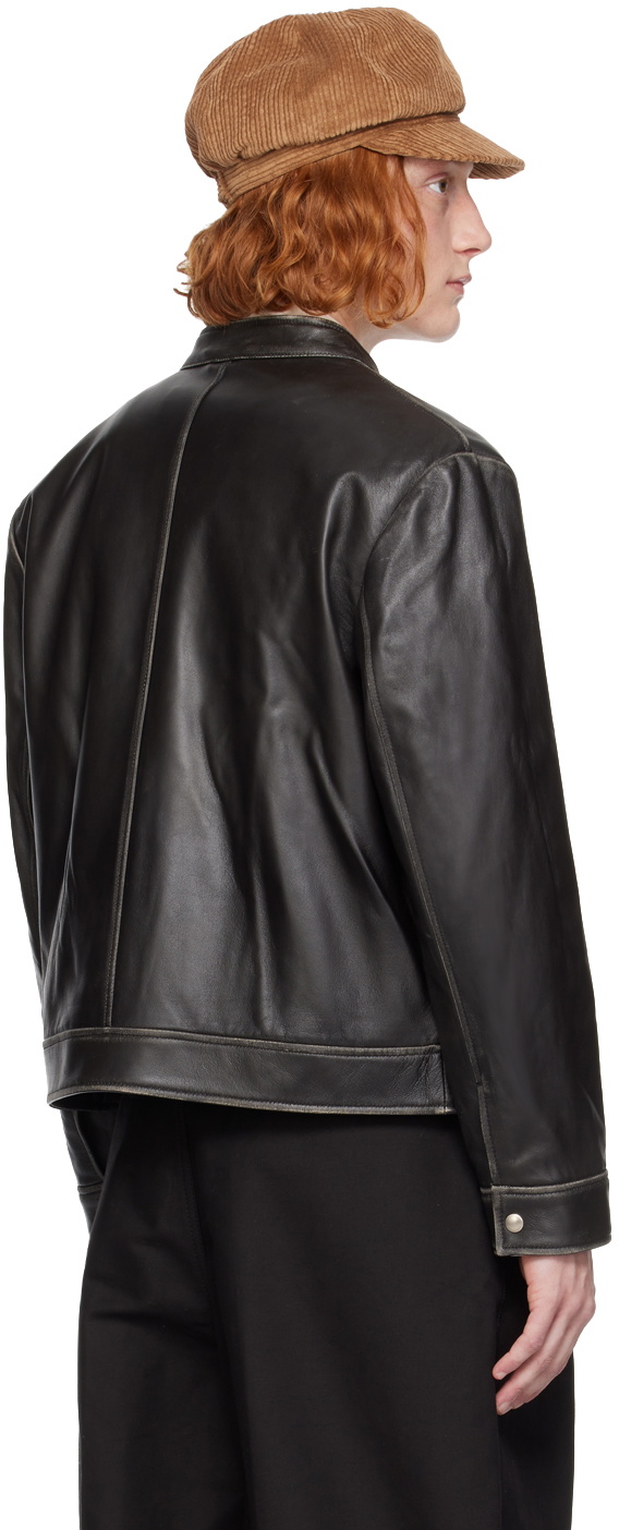 Dunst Brown Racing Leather Jacket
