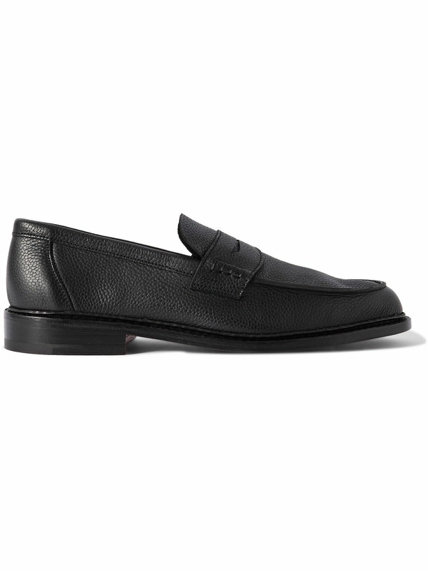 Photo: Tricker's - Sonny Full-Grain Leather Penny Loafers - Black