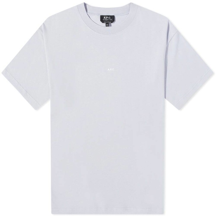 Photo: A.P.C. Men's Kyle Logo T-Shirt in Lilac