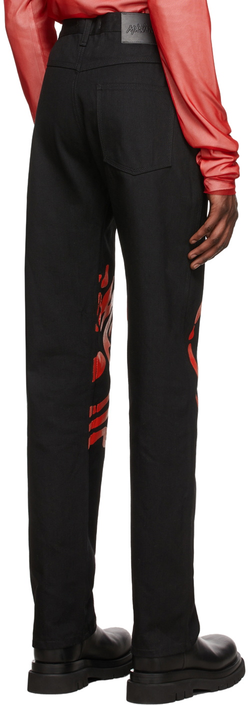 Maximilian Davis Black Logo Denim Jeans