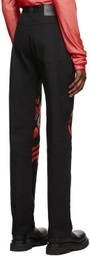 Maximilian Davis Black Logo Denim Jeans