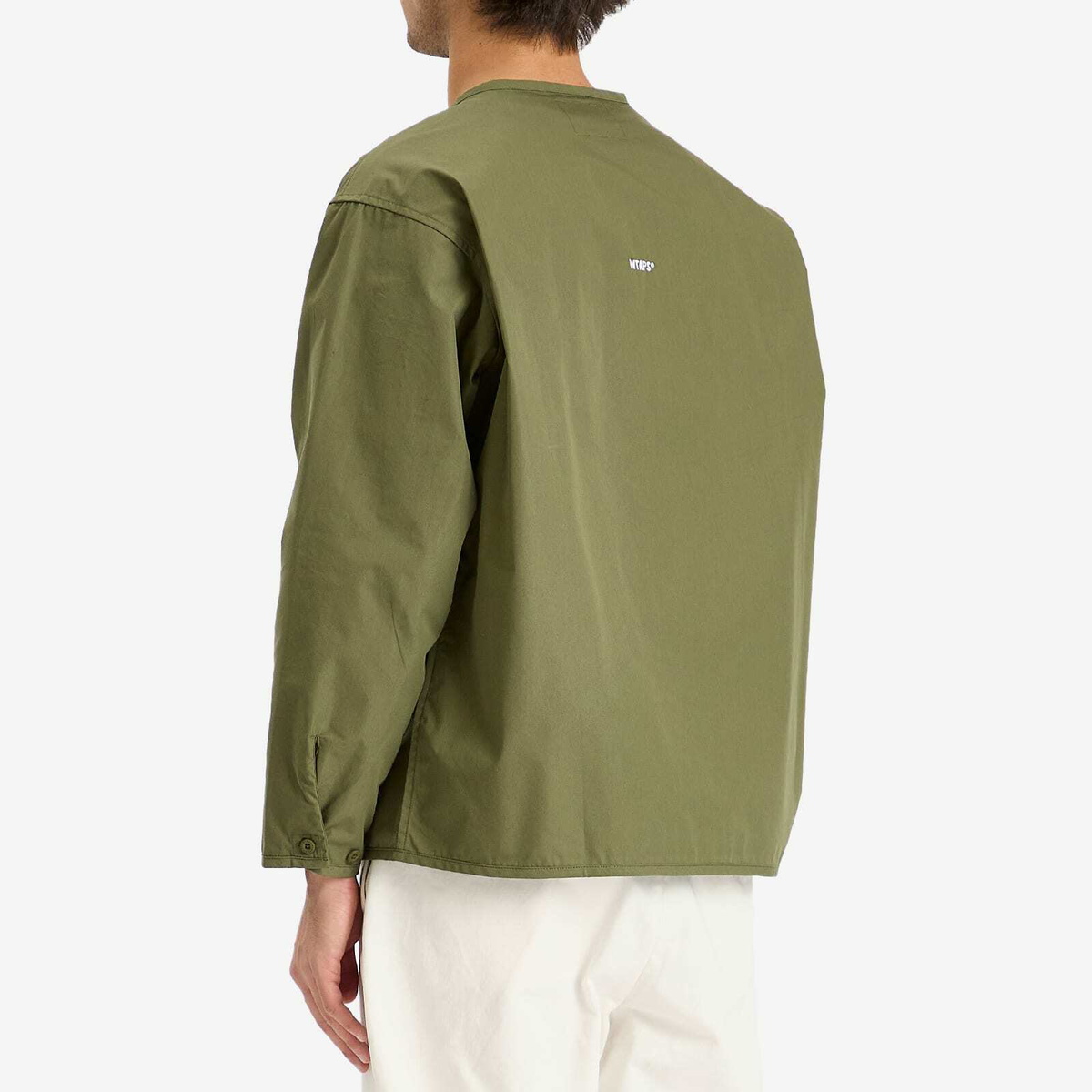 21FW WTAPS LEAGUE OLIVE DRAB Lサイズ WTAPS Men's Long Sleeve Baseball Shirt in Olive Drab WTAPS