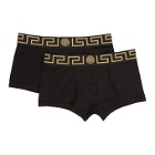 Versace Underwear Two-Pack Black Medusa Boxer Briefs