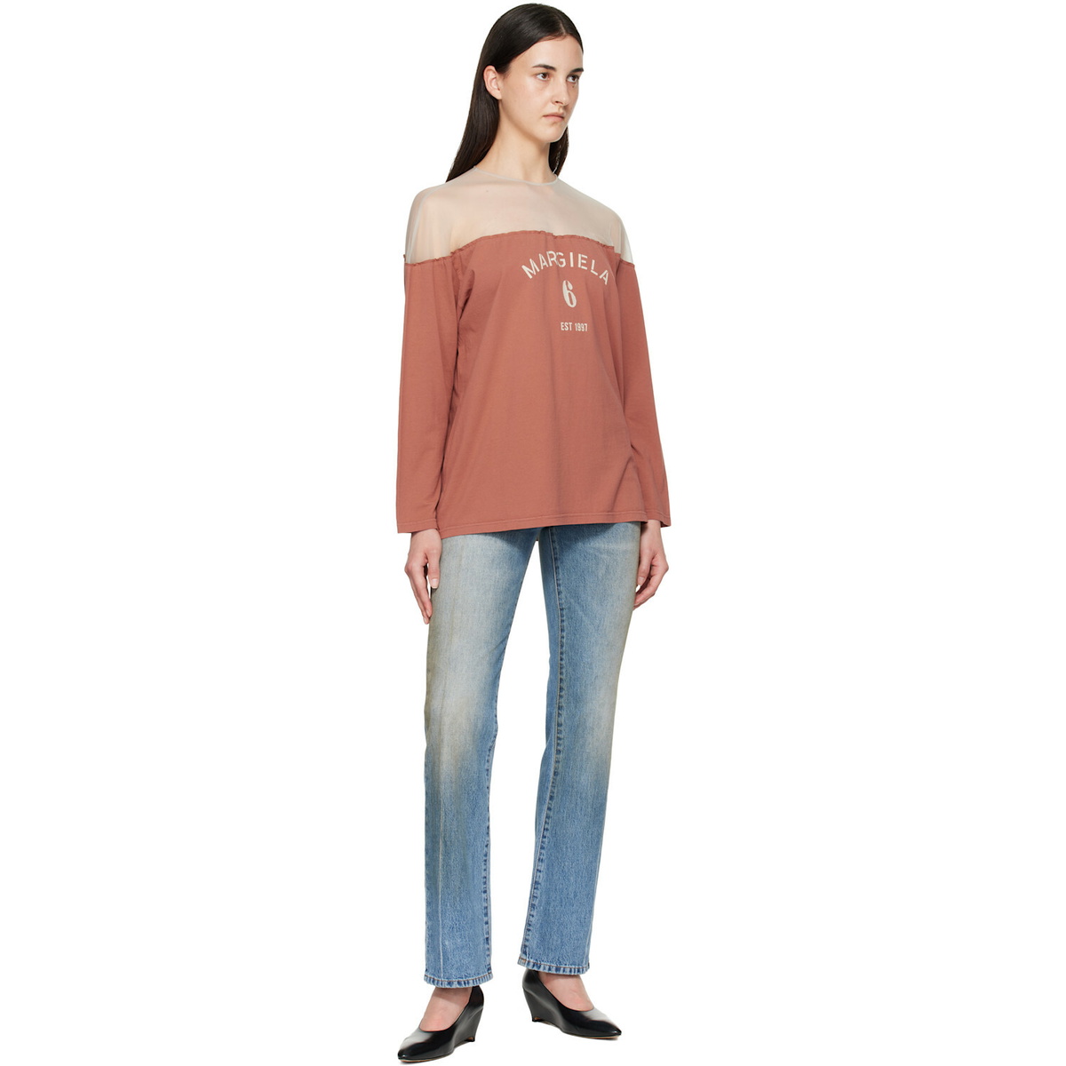MM6 Maison Margiela Blue Straight-Leg Jeans