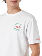 MC2 Saint Barth Man Classic Fit Cotton Jersey T-shirt Portofino With Forte Dei Drammi Embroidery | Insulti Luminosi Special Edition