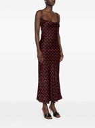 Marine Serre Moon-Print Satin Slip Dress