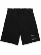 HAYDENSHAPES - Volume Straight-Leg Logo-Detailed Cotton-Jersey Shorts - Black