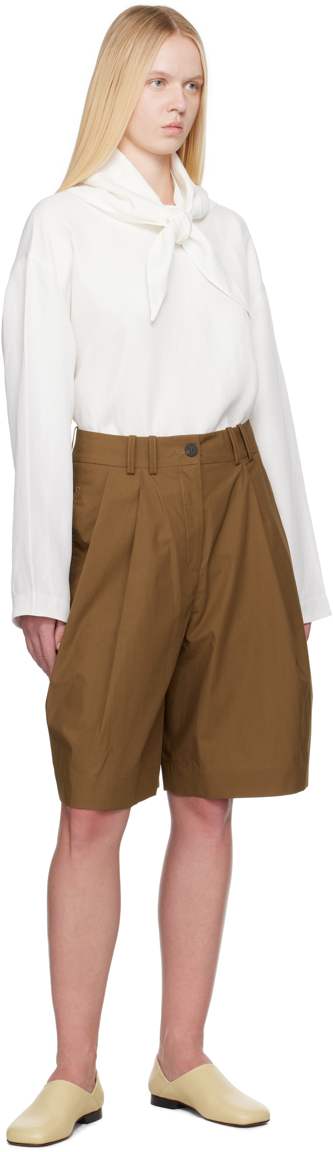 Studio Nicholson Tan Cito Shorts