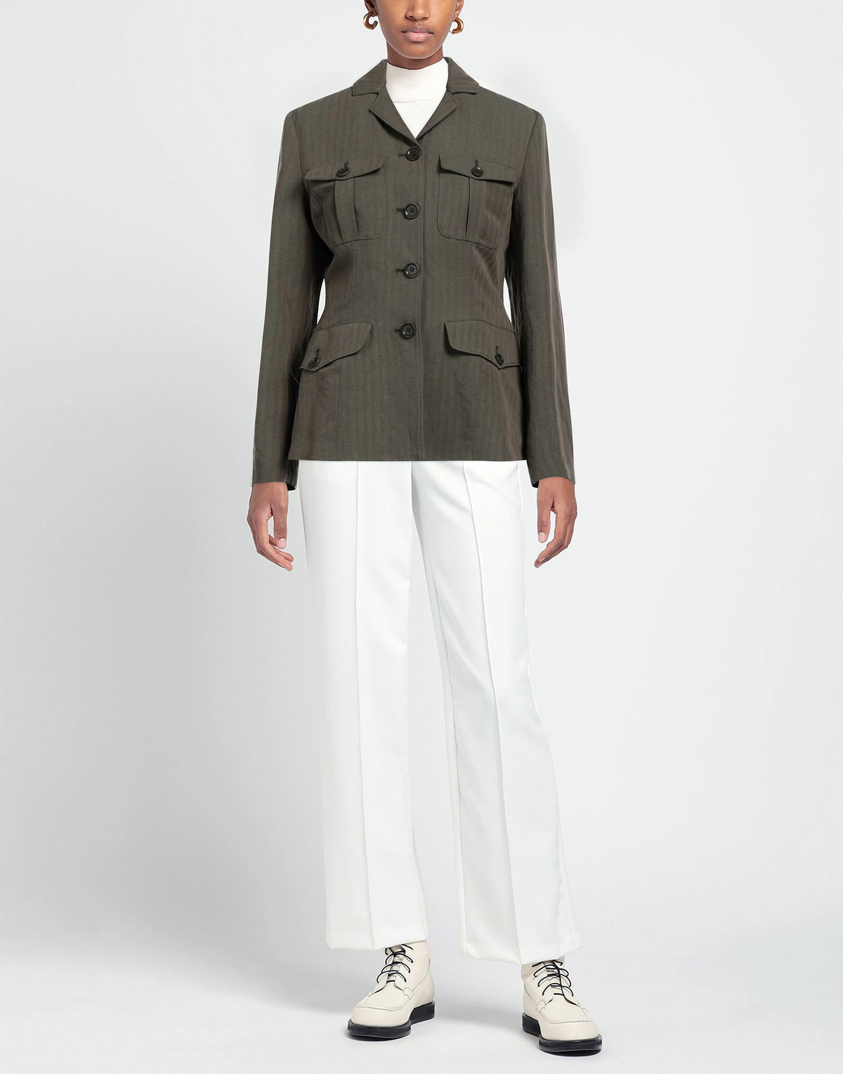Aspesi Womens Blazer Military in Green