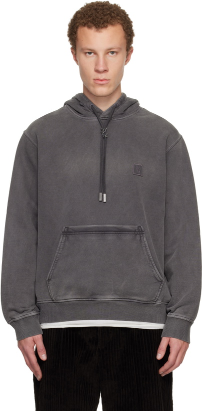 Photo: WOOYOUNGMI Gray Back Logo Hoodie