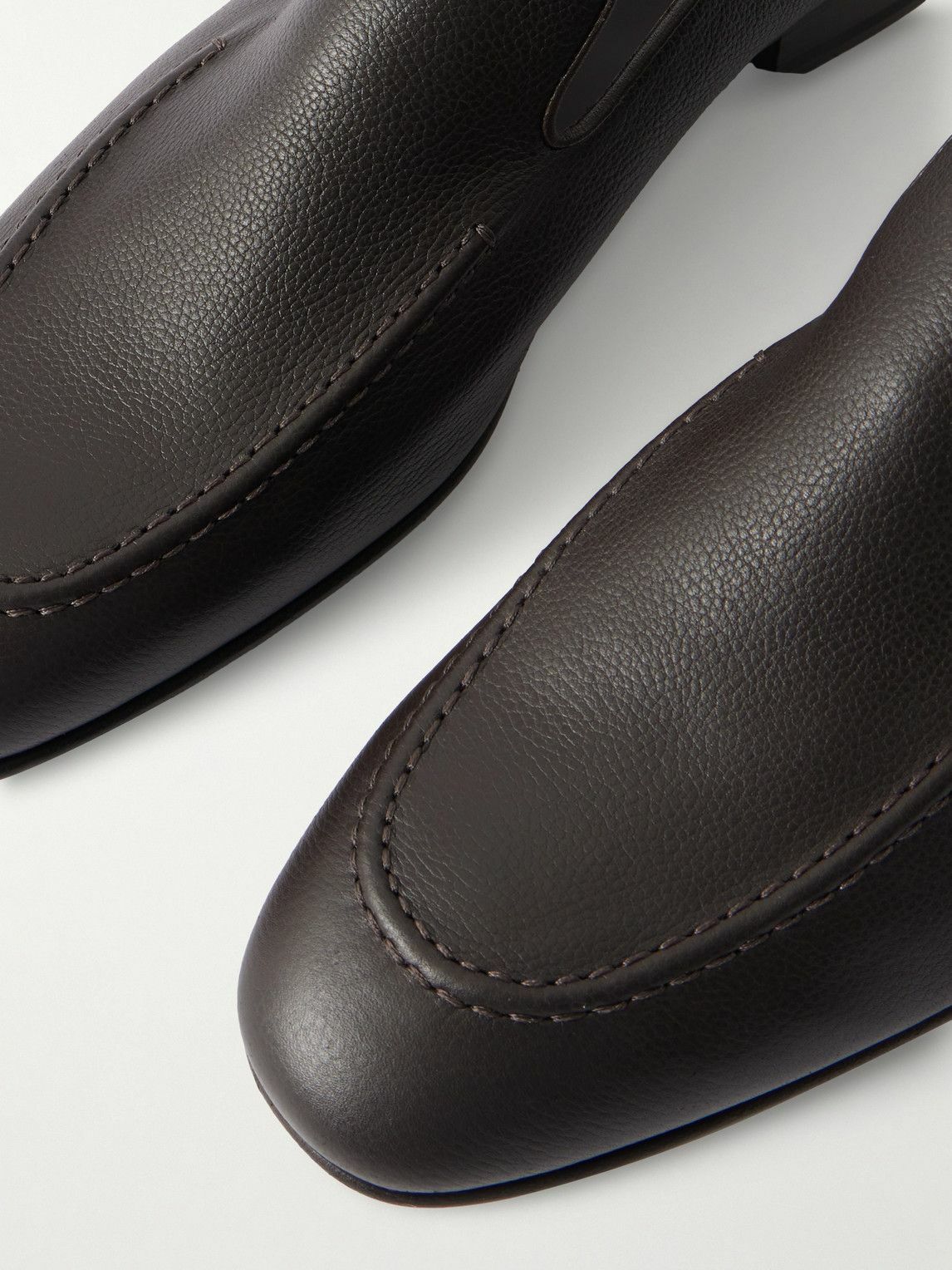 Manolo Blahnik - Truro Full-Grain Leather Loafers - Brown