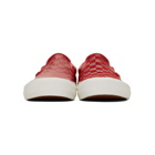 Vans Red Engineered Garments Edition Embossed Checkerboard Classic Slip-On Sneakers