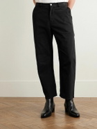 Nili Lotan - Carpenter Straight-Leg Cropped Cotton-Blend Twill Trousers - Black