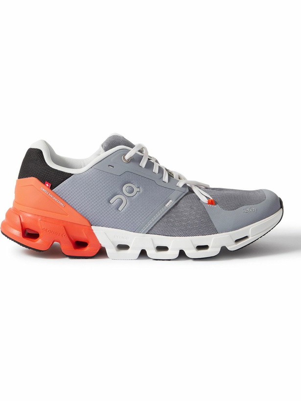 Photo: ON - Cloudflyer 4 Rubber-Trimmed Mesh and Ripstop Running Sneakers - Gray