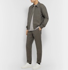 De Bonne Facture - Virgin Wool and Linen-Blend Blouson Jacket - Gray