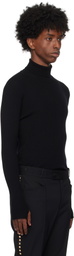 Ernest W. Baker Black Ribbed Turtleneck